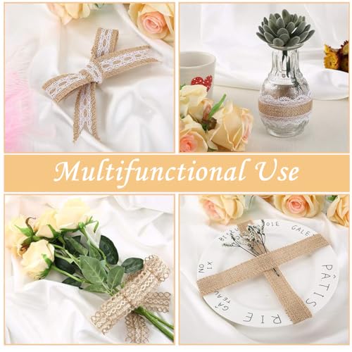 PALAY® 4 Rolls 13.12ft Jute Rope Burlap Ribbon Lace 32.8ft Hemp for Craft Ribbons Gift Wrapping Event Wedding Decorations Packing Materials Natural Fabric 3PCS PALAY® 4 Rolls 13.12ft Jute Rope Burlap Ribbon Lace 32.8ft Hemp for Craft Ribbons Gift Wrapping Event Wedding Decorations Packing Materials Natural Fabric 3PCS